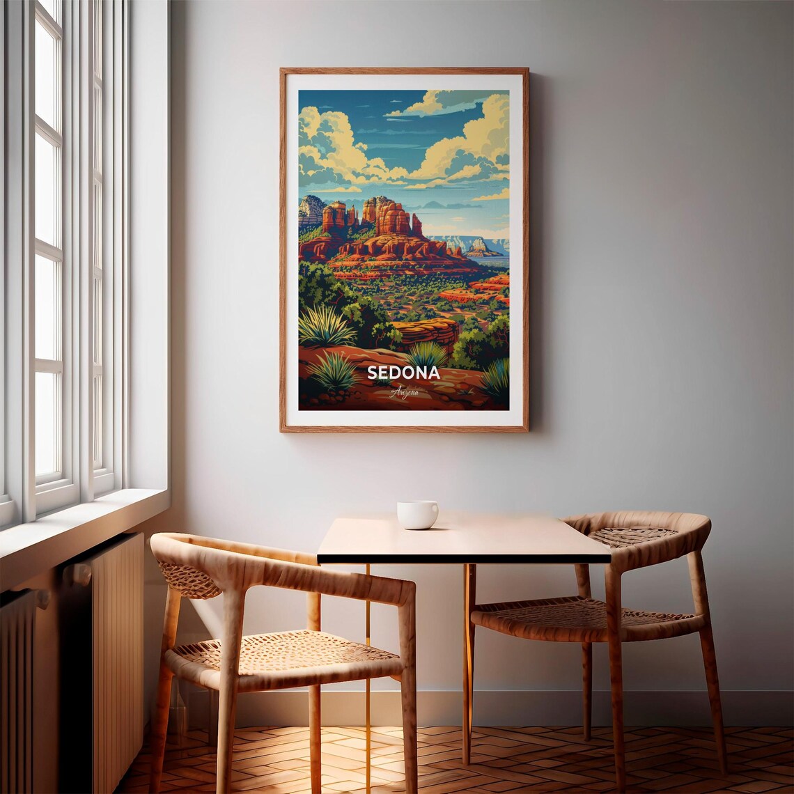 Sedona Arizona Red Rock Desert Landscape Vintage Travel Poster - Image 3