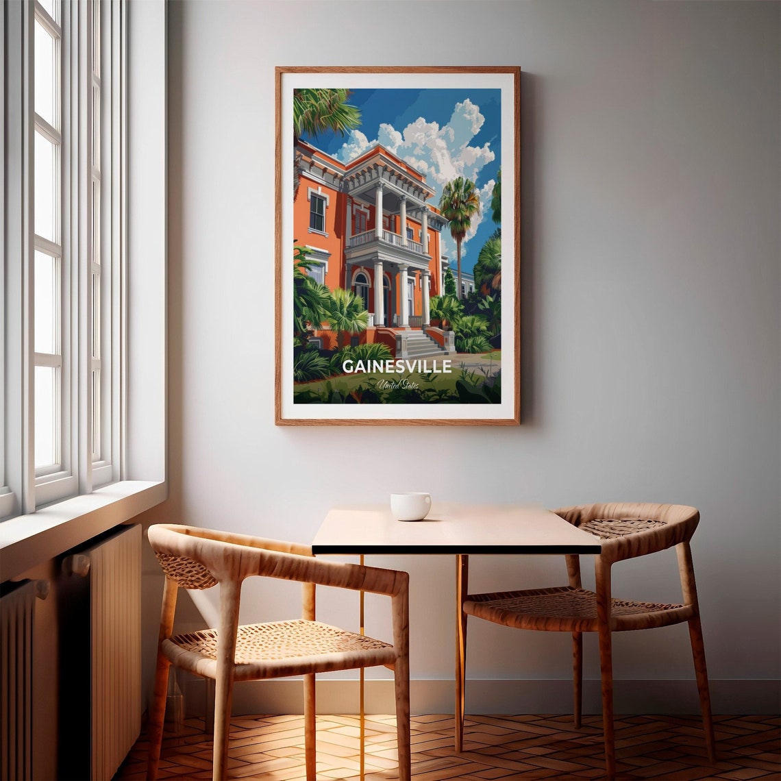 Gainesville Historic Columned Museum Mansion Landmark Travel Poster - Image 2