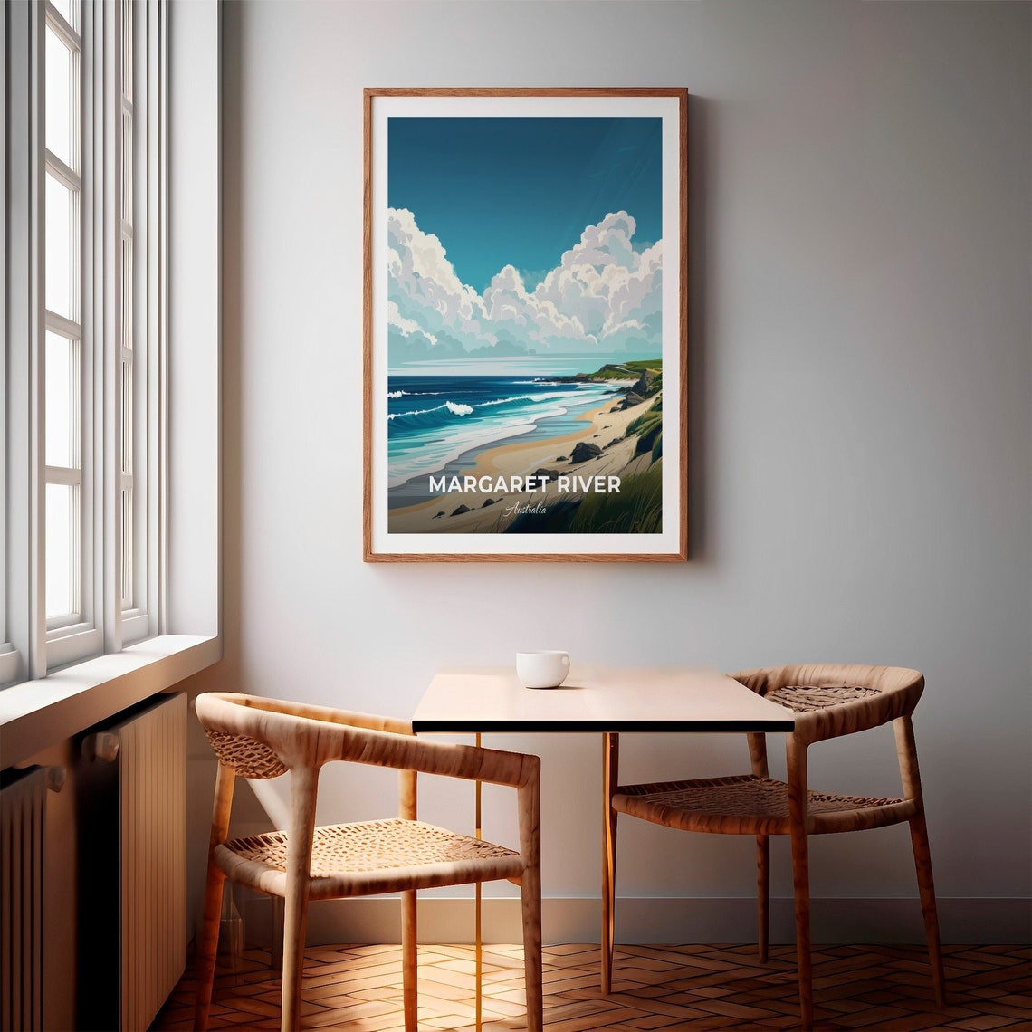 Margaret River Australia Rolling Waves Ocean Beach Travel Poster - Image 2