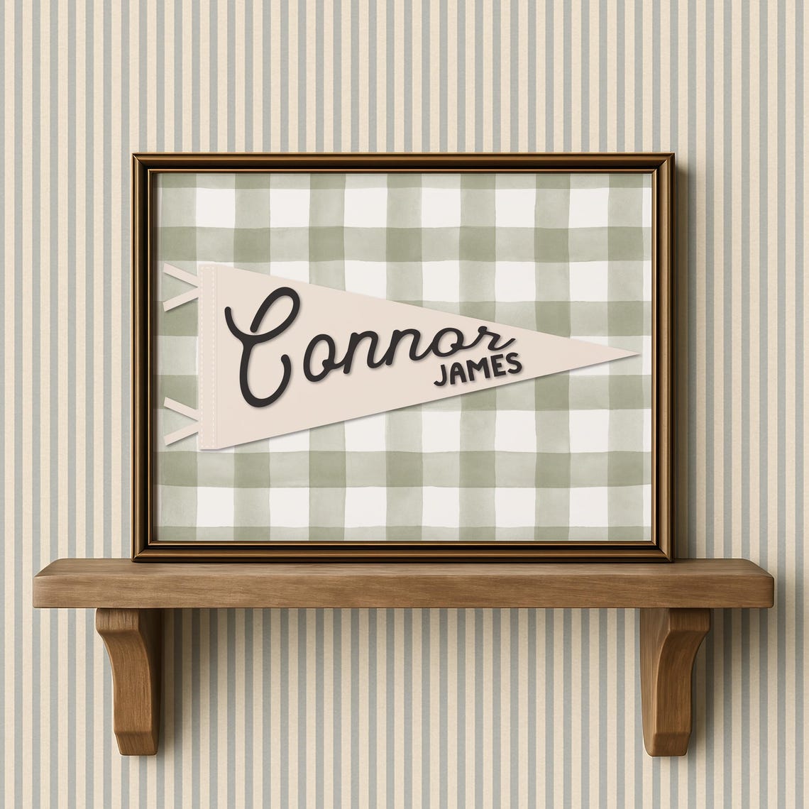 Custom Personalized Pennant Name Flag Banner Kids Nursery Wall Art