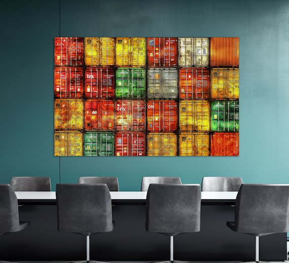 Containers Art Print, Logistics Wall Decor