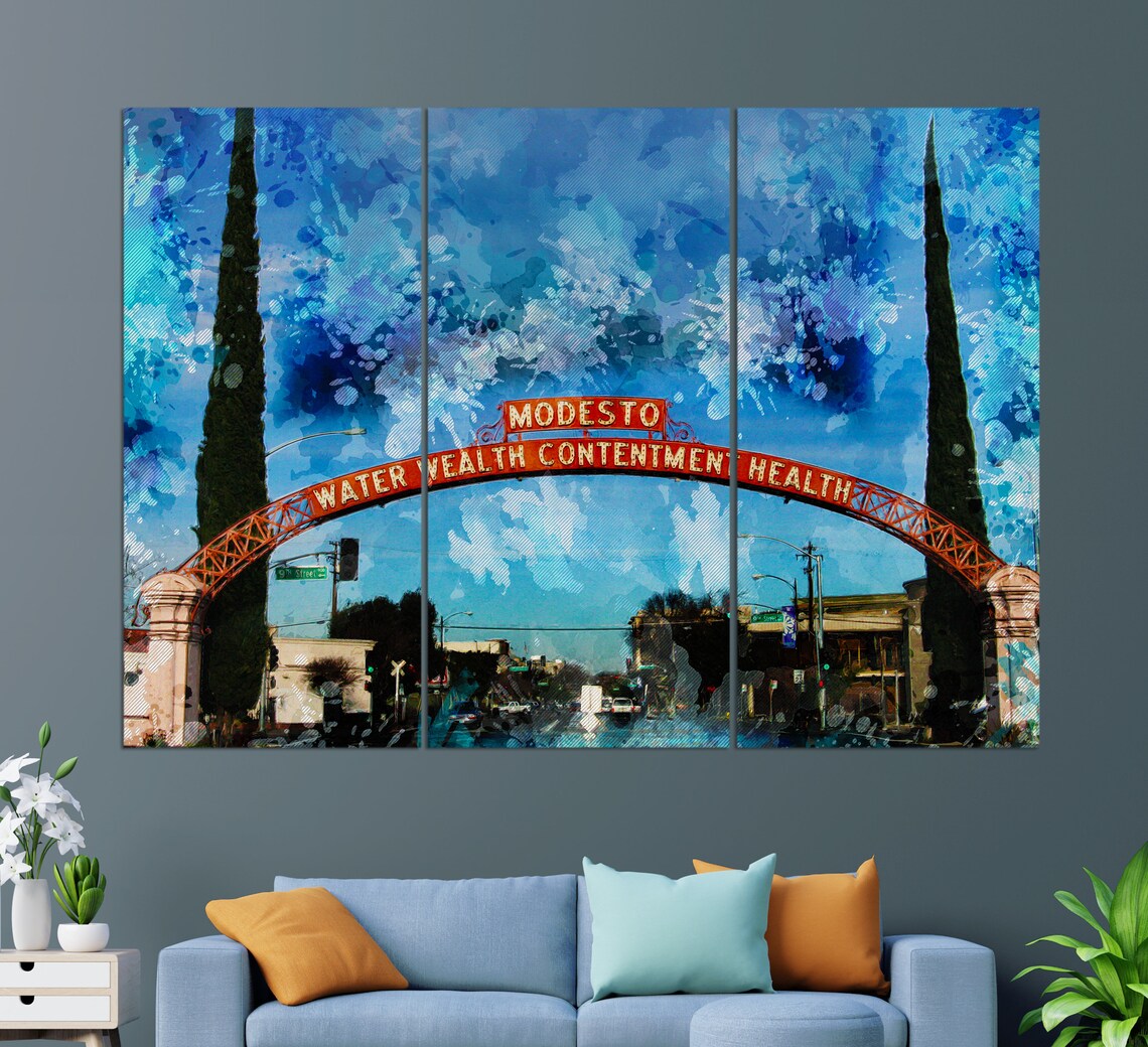 Modesto Print, Abstract Modern Art Print