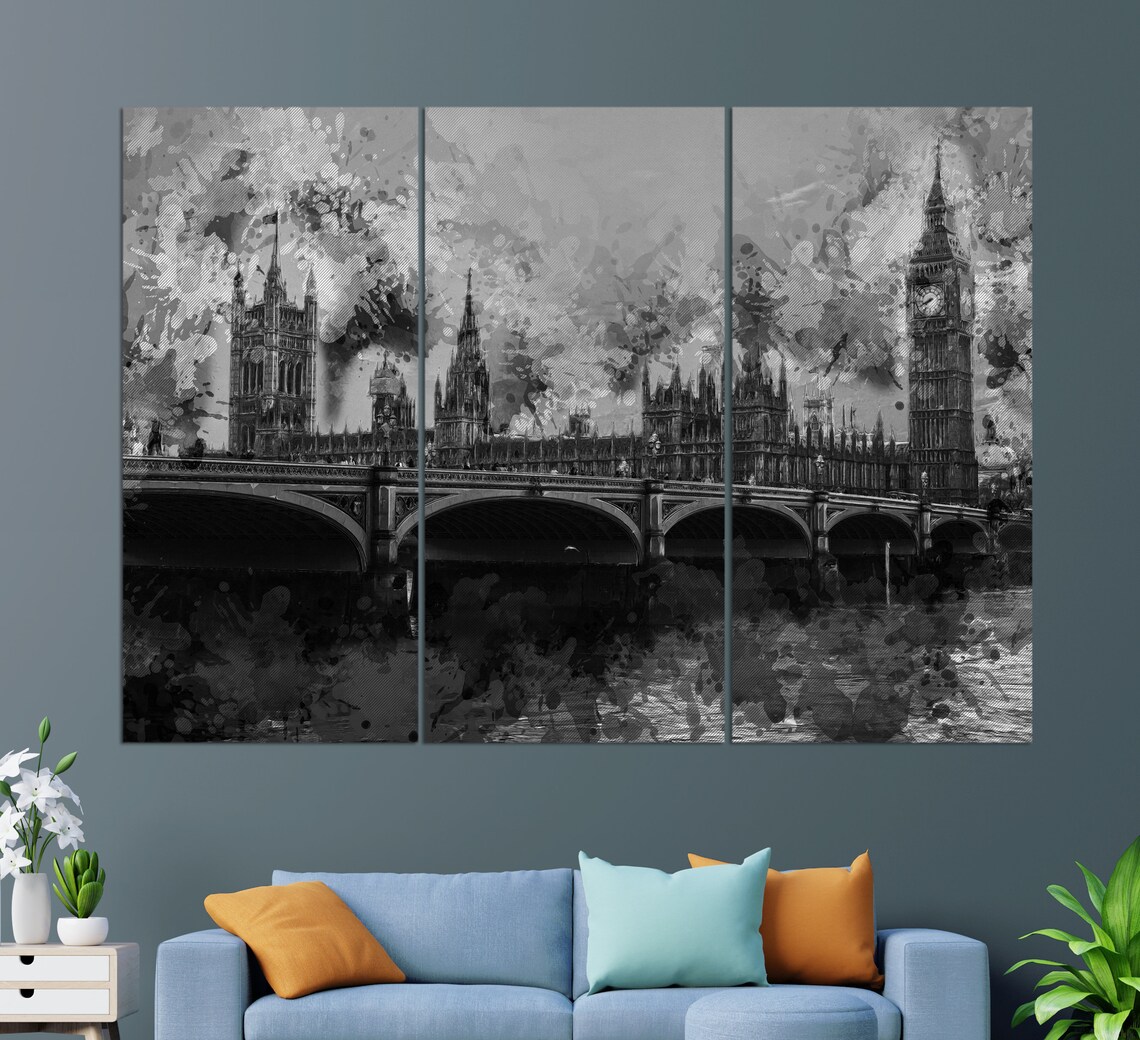 London Painting Travel Poster, Europe Art Print - Image 2
