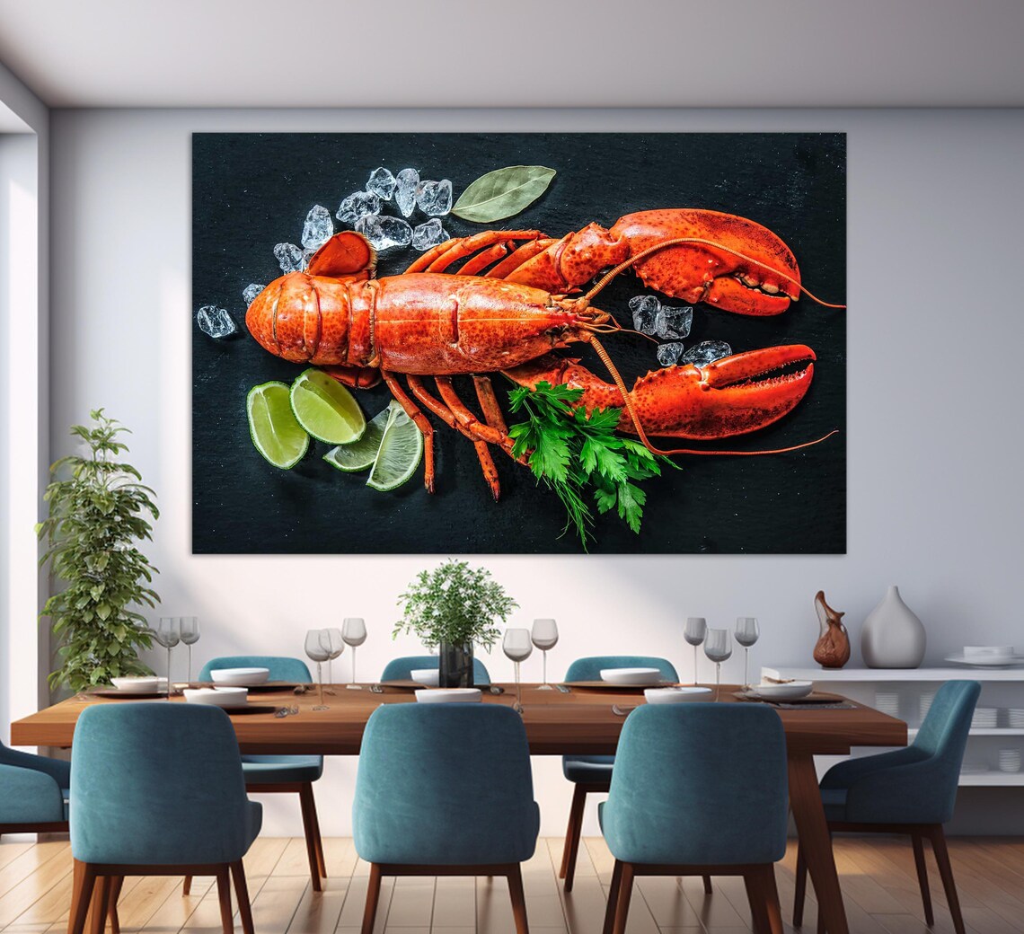 Lobster Kitchen Wall Art Print, Restaurant Decor - Image 3
