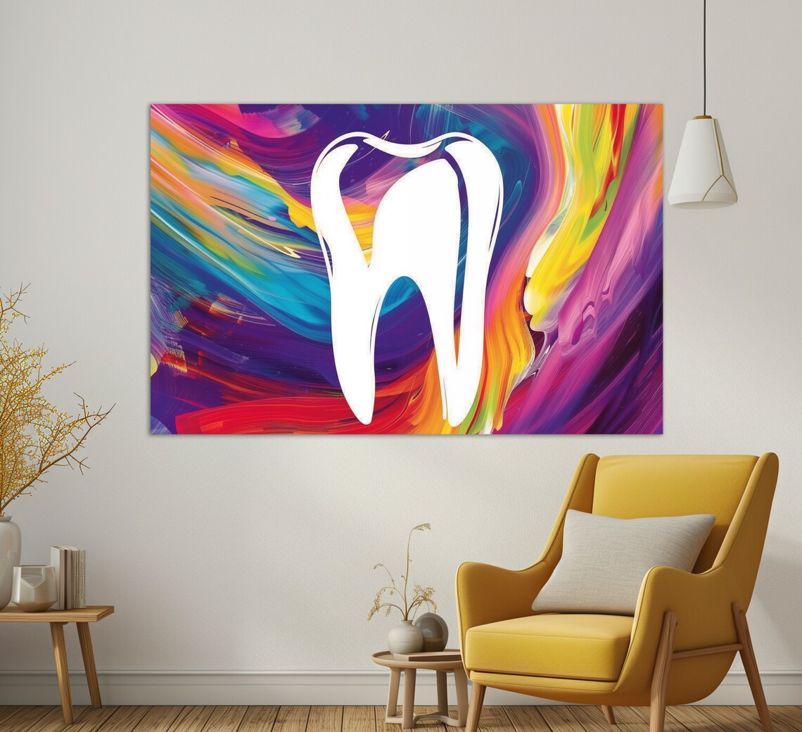 Dentistry Abstract Tooth Art Print, Dental Office Decor - Image 2