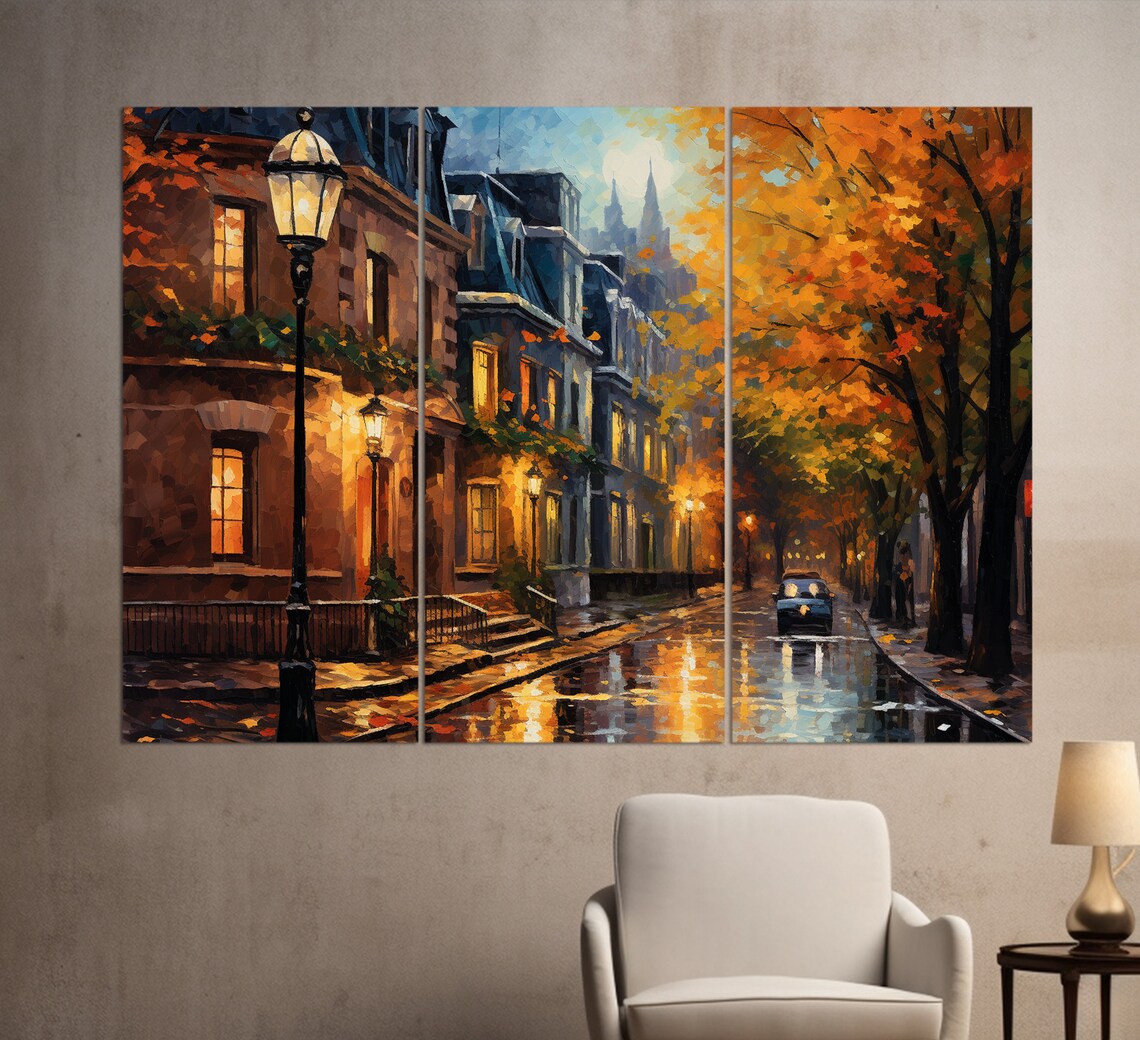 Montreal Print, Autumn In Montreal Painting Art Print - Image 4