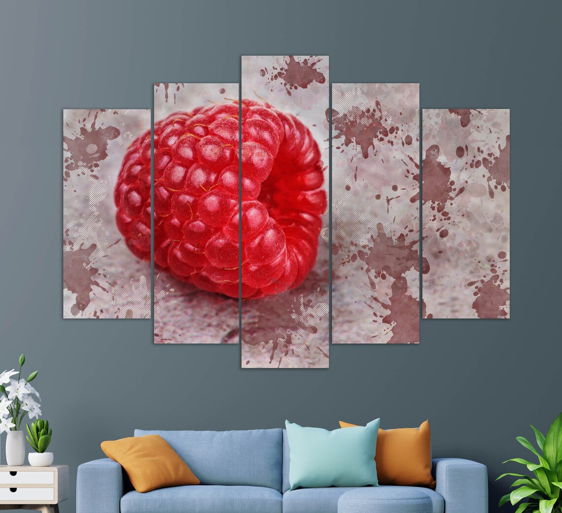 Raspberry Print, Kitchen Wall Decor - Image 2