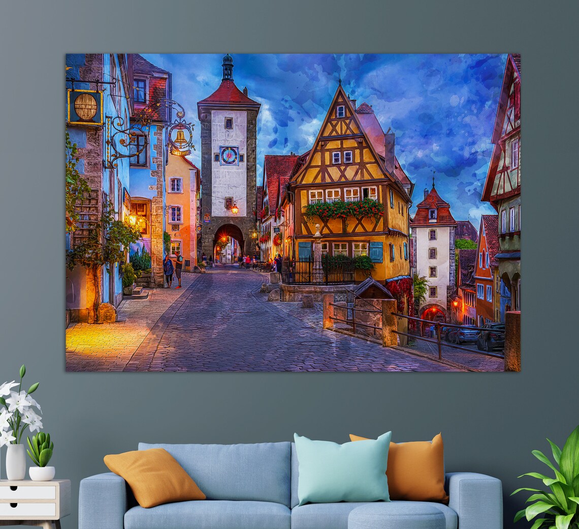 Rothenburg Travel Poster, Germany Wall Art Print