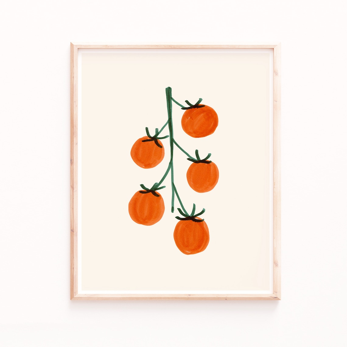 Vine Tomatoes Art Print Kitchen Prints Food Art Kitchen Painting Tomato Art Prints Watercolor Prints Kitchen Decor - Image 4