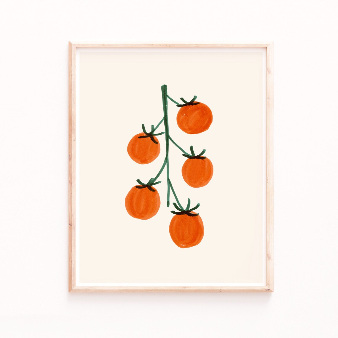 Vine Tomatoes Art Print, Kitchen Wall Art