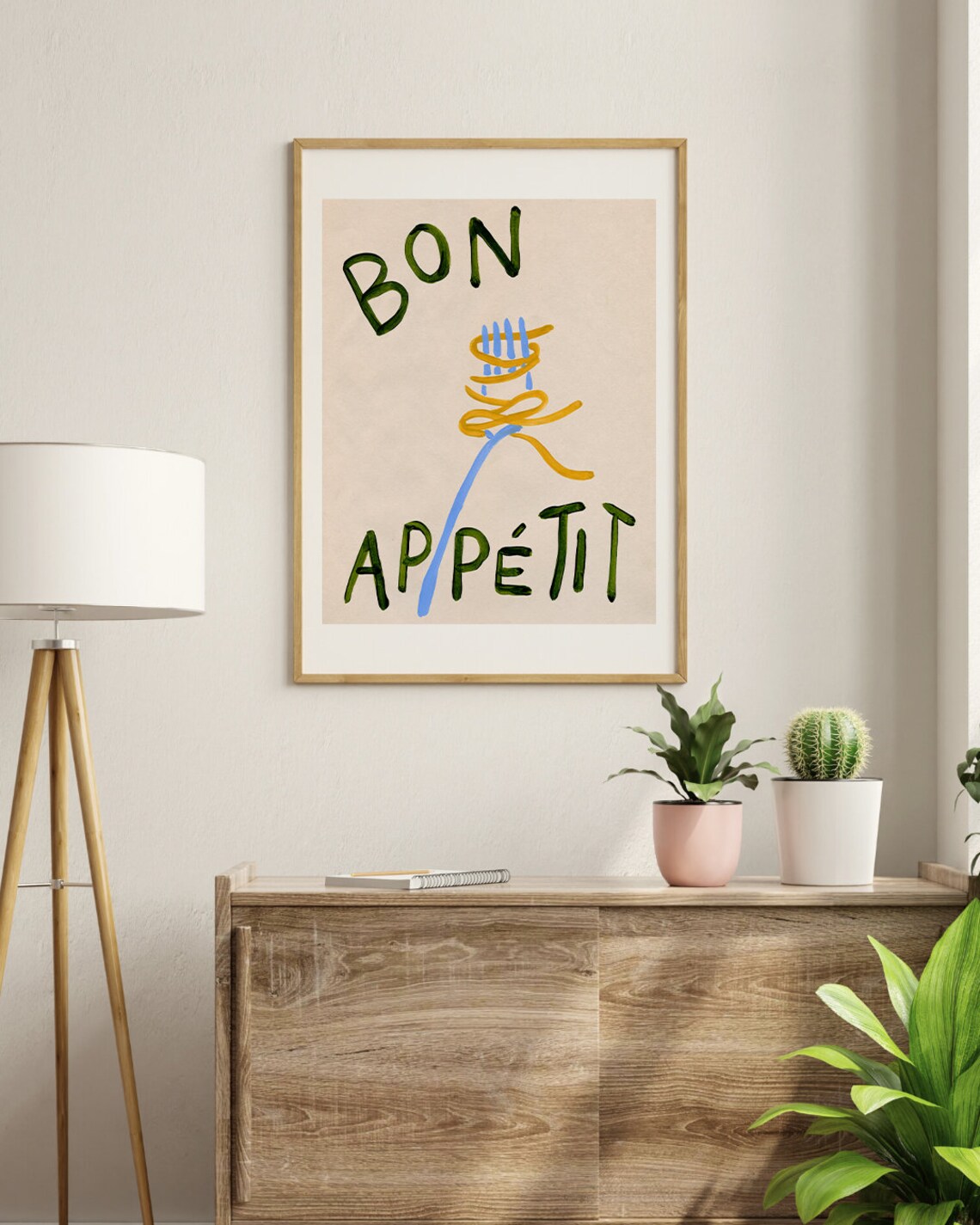 Bon Appetit Pasta Kitchen Wall Art, Poster - Image 2