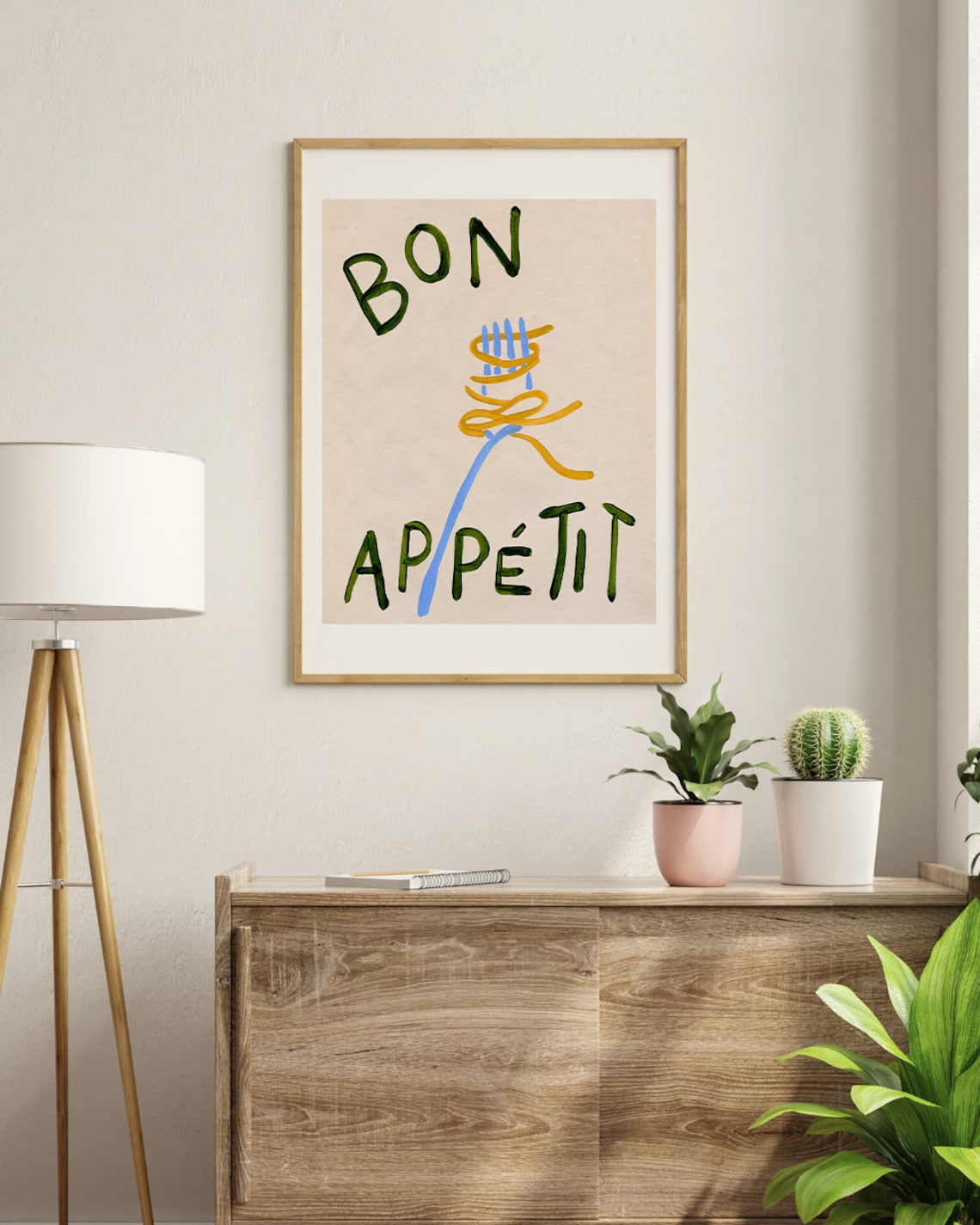 Bon Appetit Pasta Kitchen Wall Art Print - Image 4