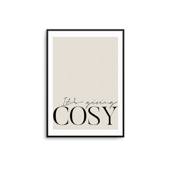 Its Giving Cosy Modern Beige Wall Art Print