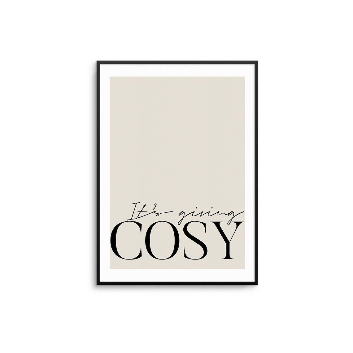 Its Giving Cosy Modern Beige Wall Art Print