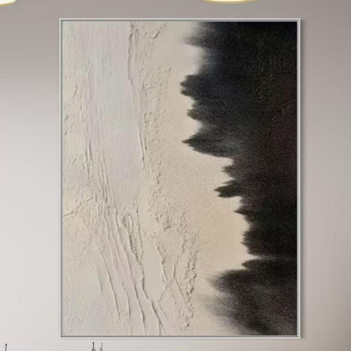 Black White Abstract Art, Modern Minimalist Decor