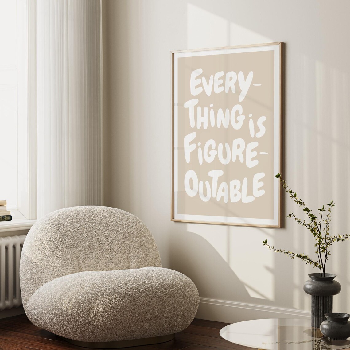 Everything Is Figureoutable Inspirational Quote Print - Image 4
