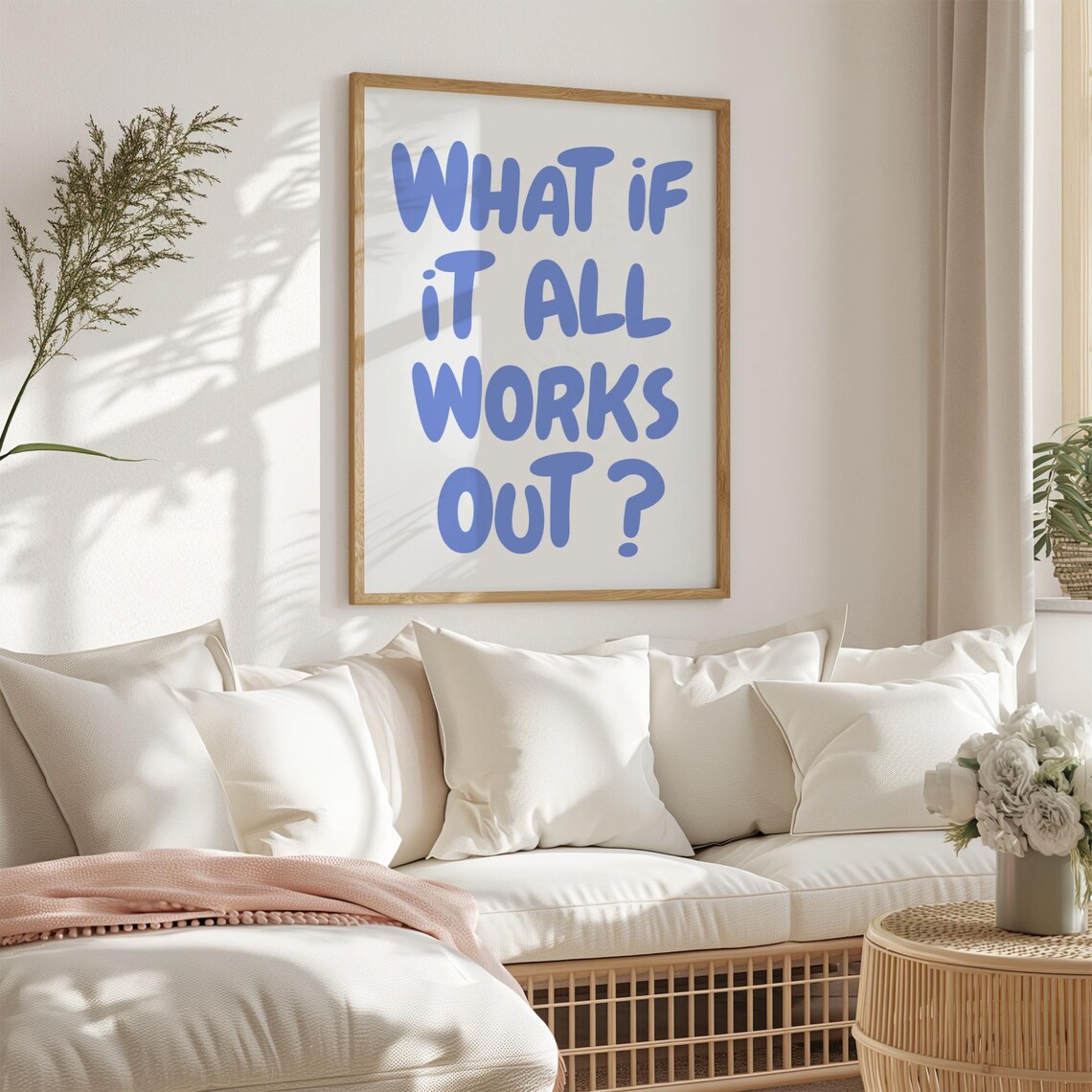 What If It All Works Out Typographic Quote Poster - Image 2