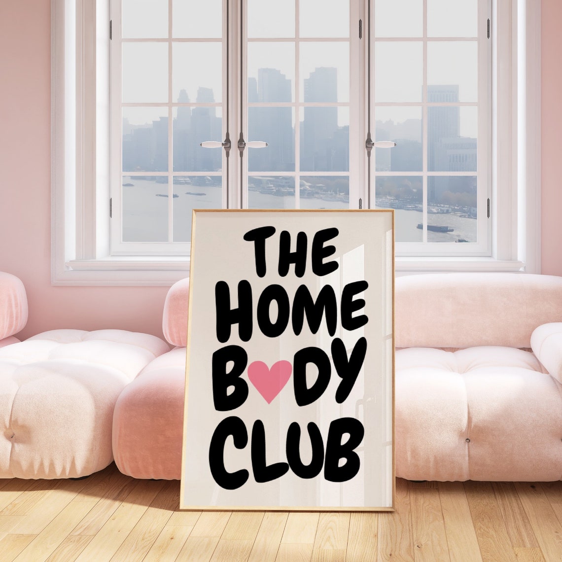 The Homebody Club Print Neutral Retro Print Trendy Quote Print Black Preppy Prints The Homebody Club Poster Motivation Art - Image 3