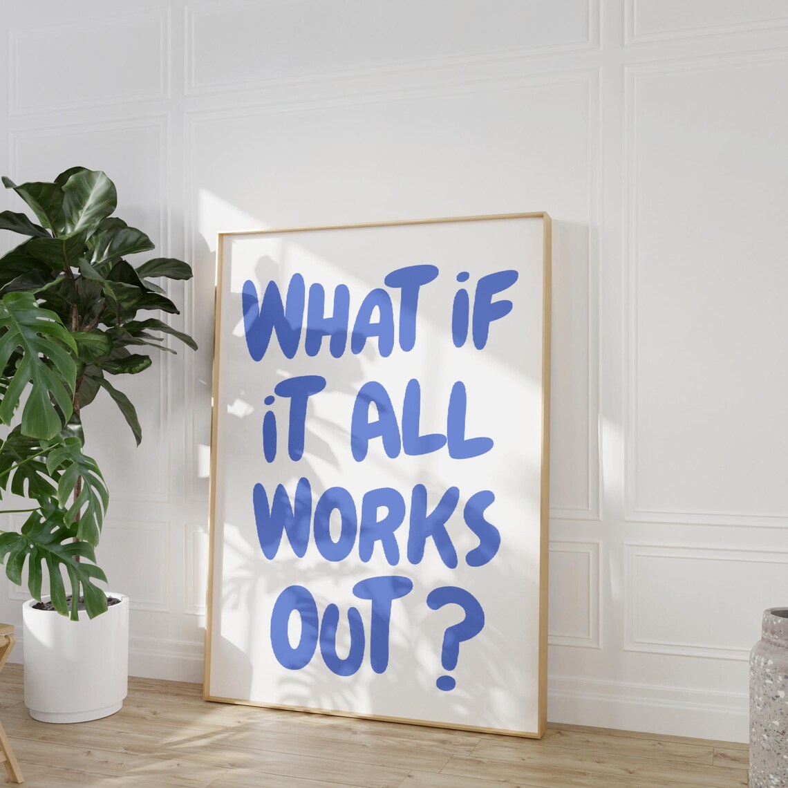 What If It All Works Out Typographic Quote Poster - Image 4