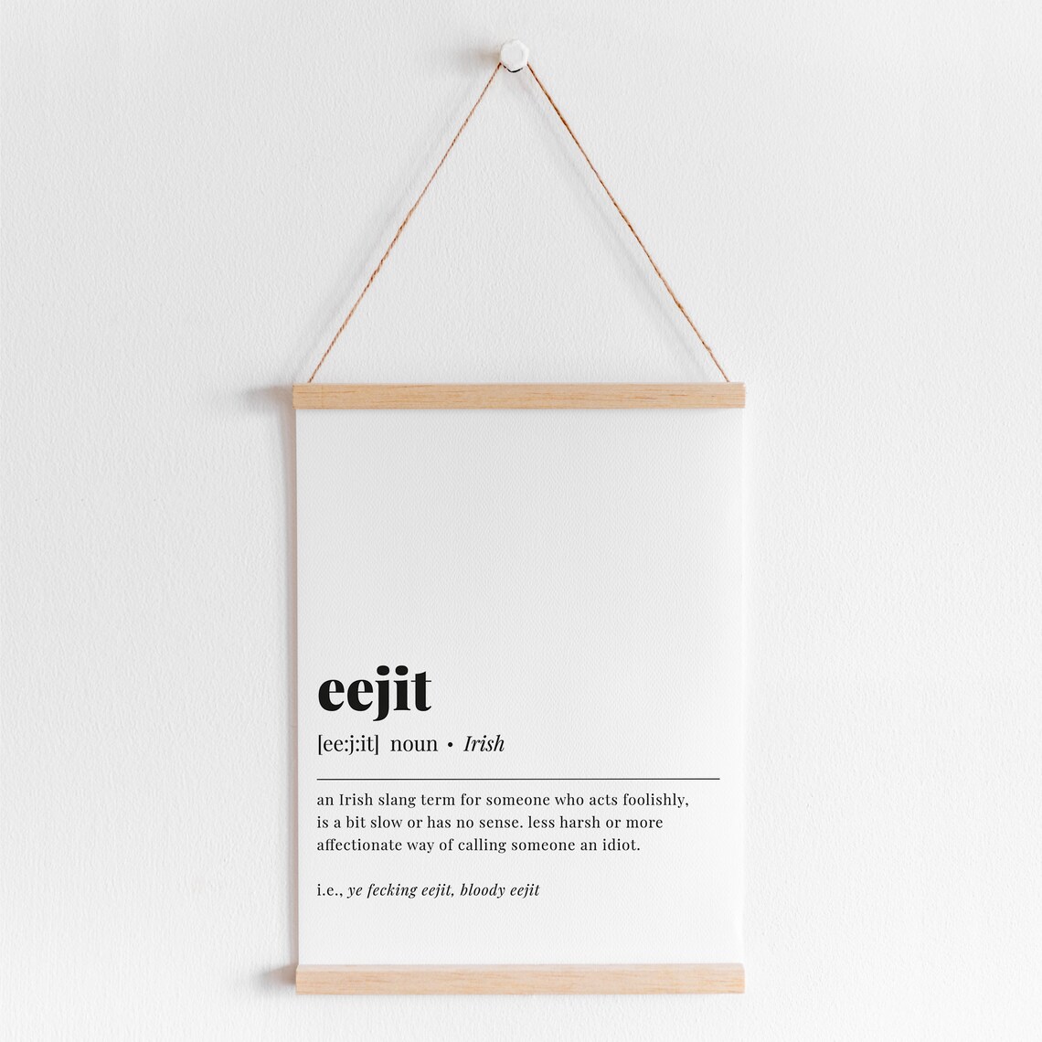 Eejit Definition Irish Slang Funny St. Patricks Day Art Print - Image 6