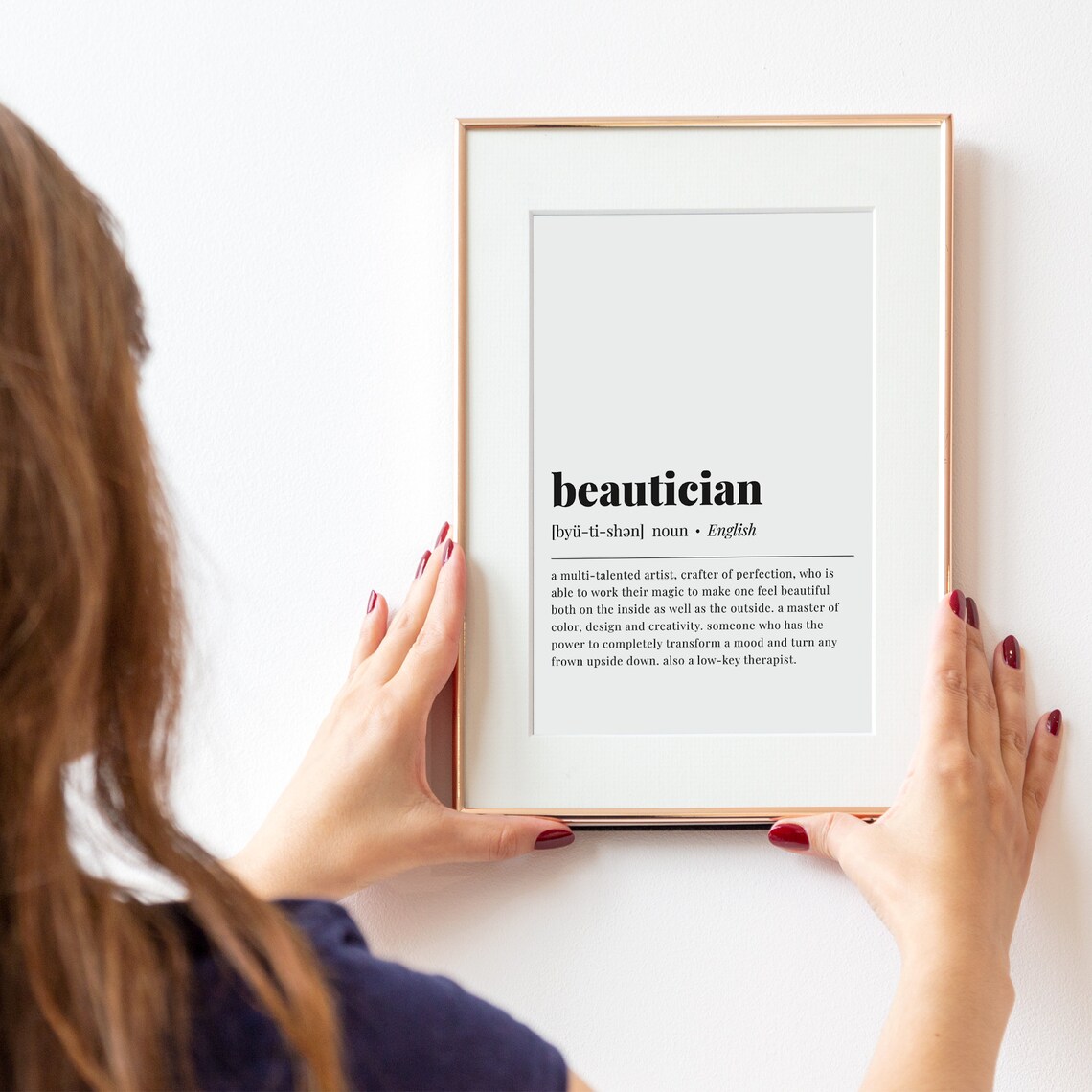 Beautician Definition Art Print, Beauty Salon Decor - Image 2