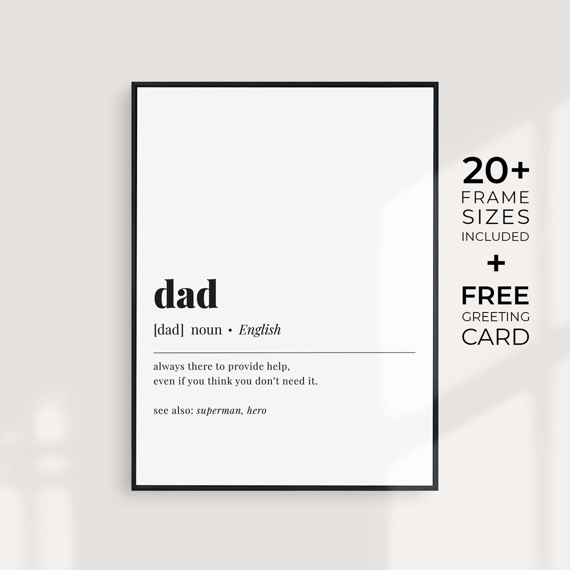 Dad Definition Funny Fathers Day Art Print