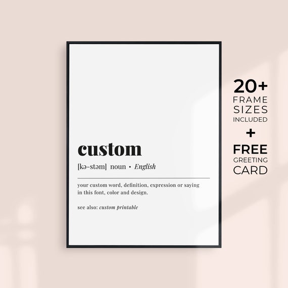Custom Definition Print Custom Art Gift Custom Word Art Quote Typography Print Dictionary Print Custom Wall Decor