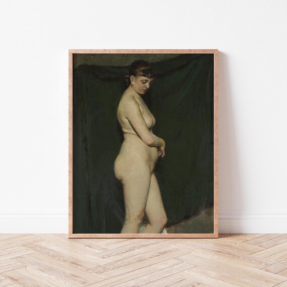 Vintage Nude Oil Painting Classic Female Figure Fine Art Print