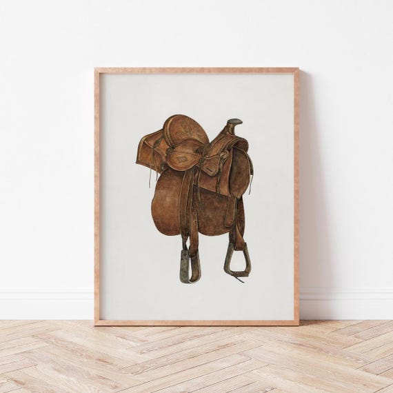Vintage Cowboy Wall Decor Art Wild West Western Wildviolets We0003