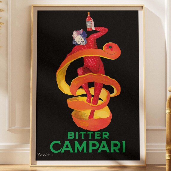 Italian Vintage Aperitif Poster, Art Deco Advertisement