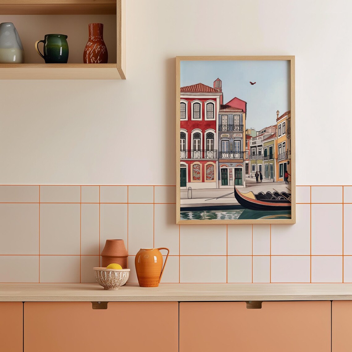 Aveiro, Portugal Watercolor Cityscape Travel Poster - Image 3