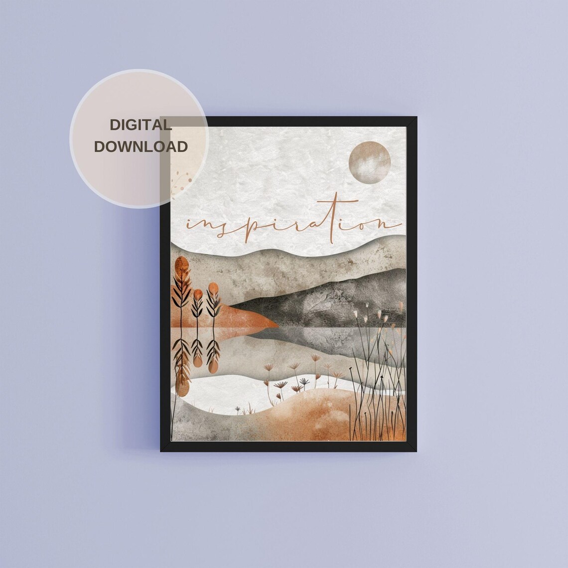 Inspiration Neutral Landscape, Boho Minimalist Poster - Image 2