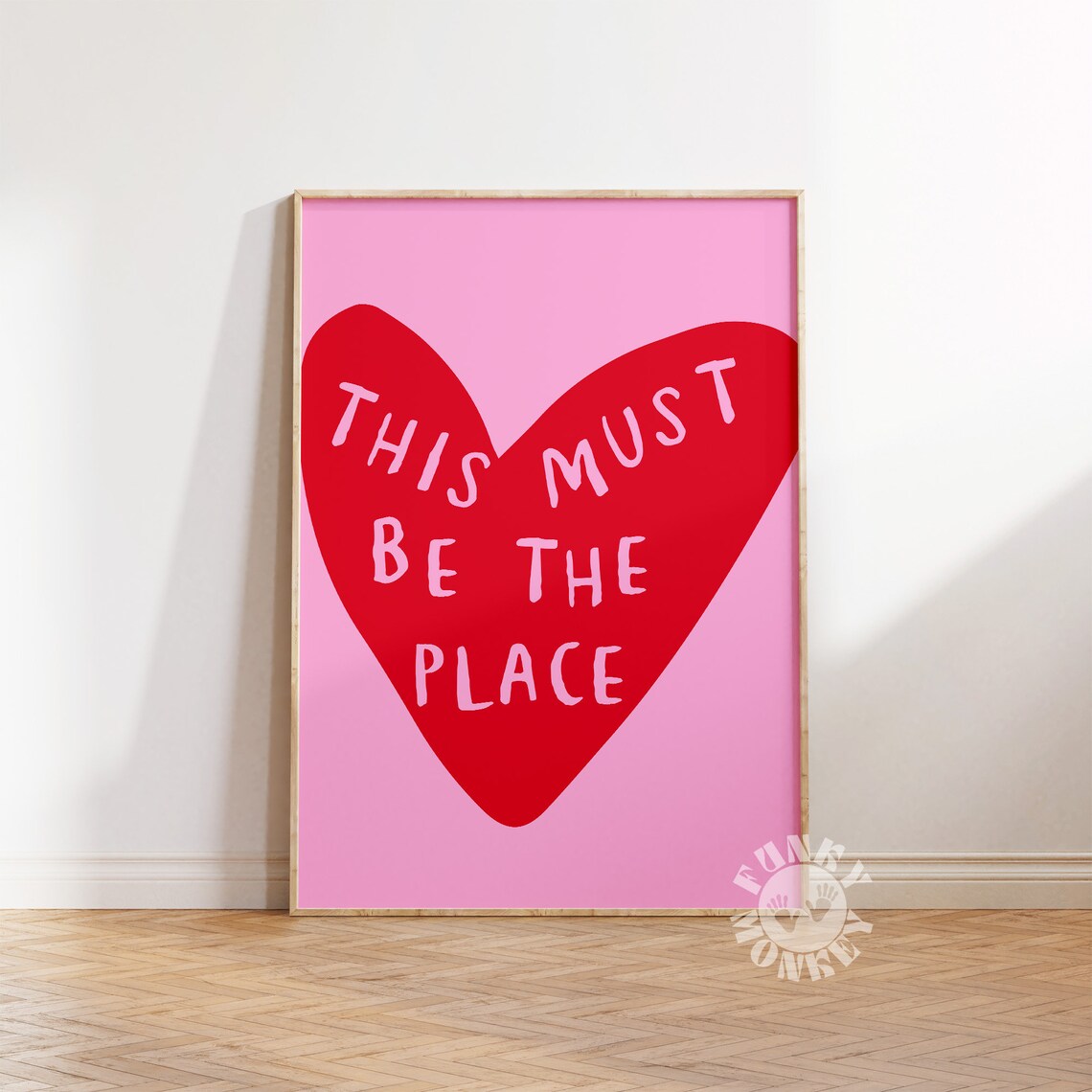 This Must Be The Place Preppy Poster, Heart Decor