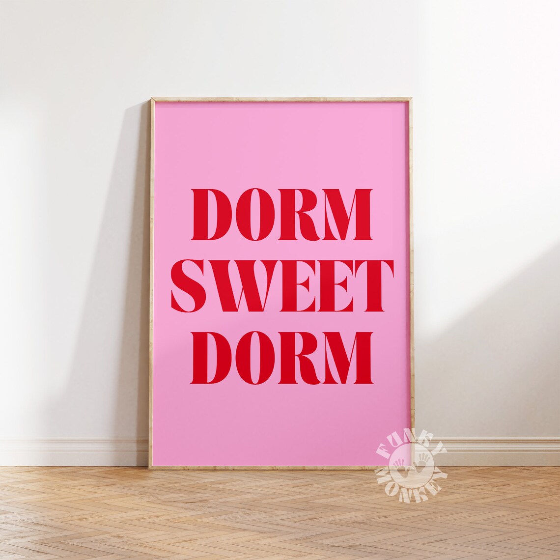 Dorm Sweet Dorm Pink Preppy Dorm Room Art Print - Image 2