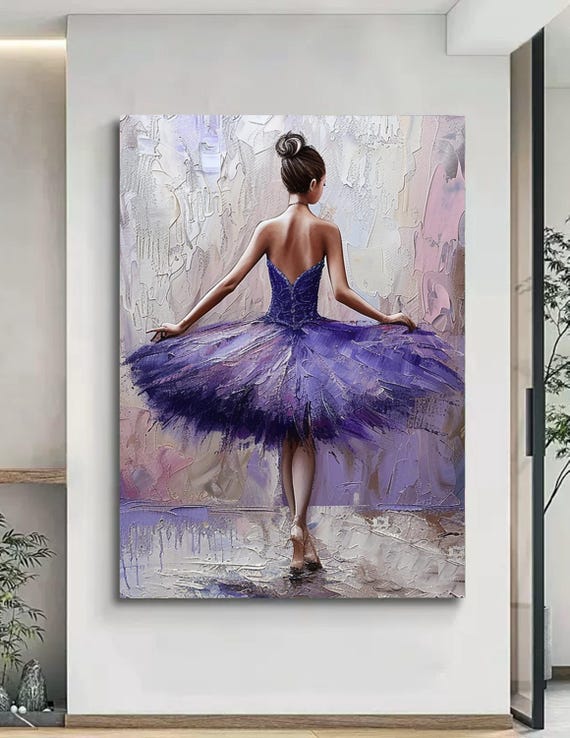 Original Dancer Painting Ballerina Fine Art Ballerina Oil Painting Ballet Wall Decor Original Ballerina Painting Modern Home Decor
