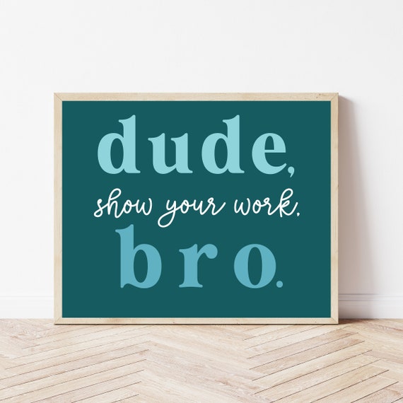 Funny Math Teacher Desk Decor Classroom Welcome Sign Algebra Poster Mathematics Calculus High School Class Wall Art