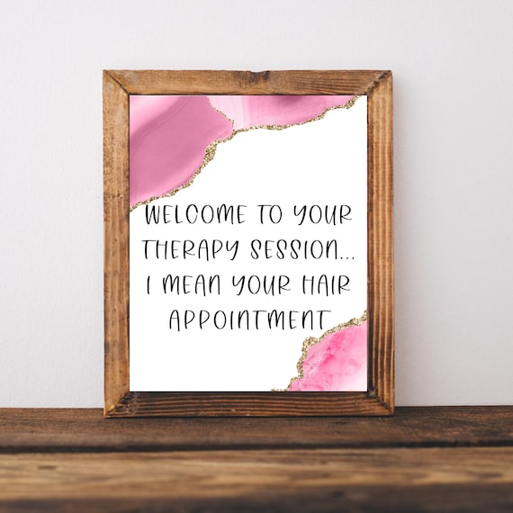 Welcome To Your Hair Appointment Funny Salon Quote Pink Watercolor Poster