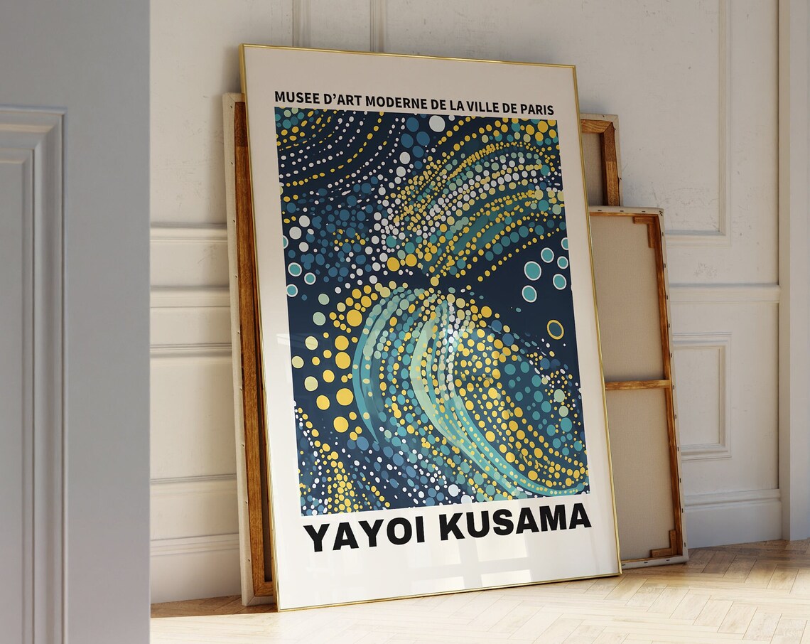 Yayoi Kusama Inspired Japanese Gallery Wall Art Poster