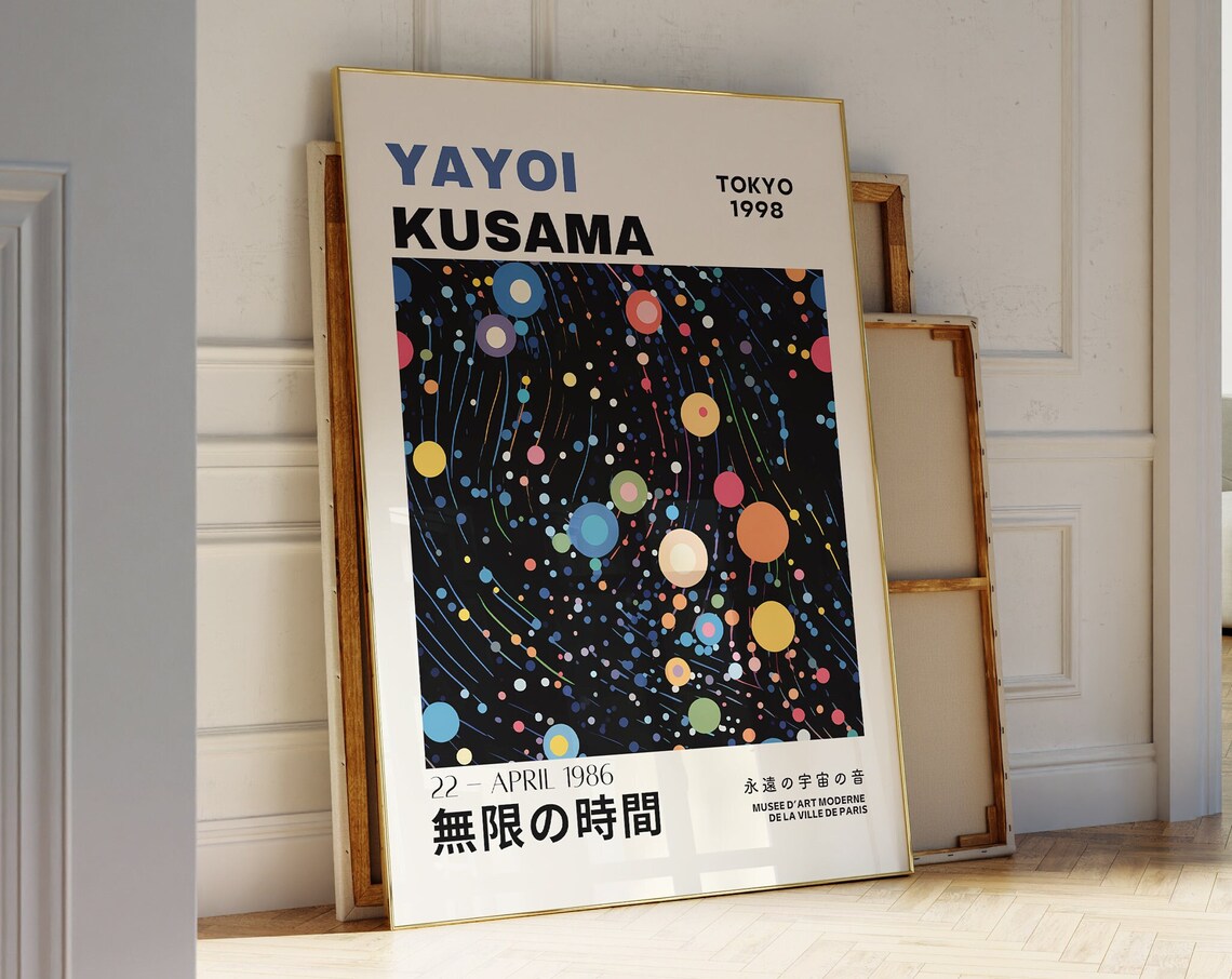 Yayoi Kusama Inspired Abstract Art Print