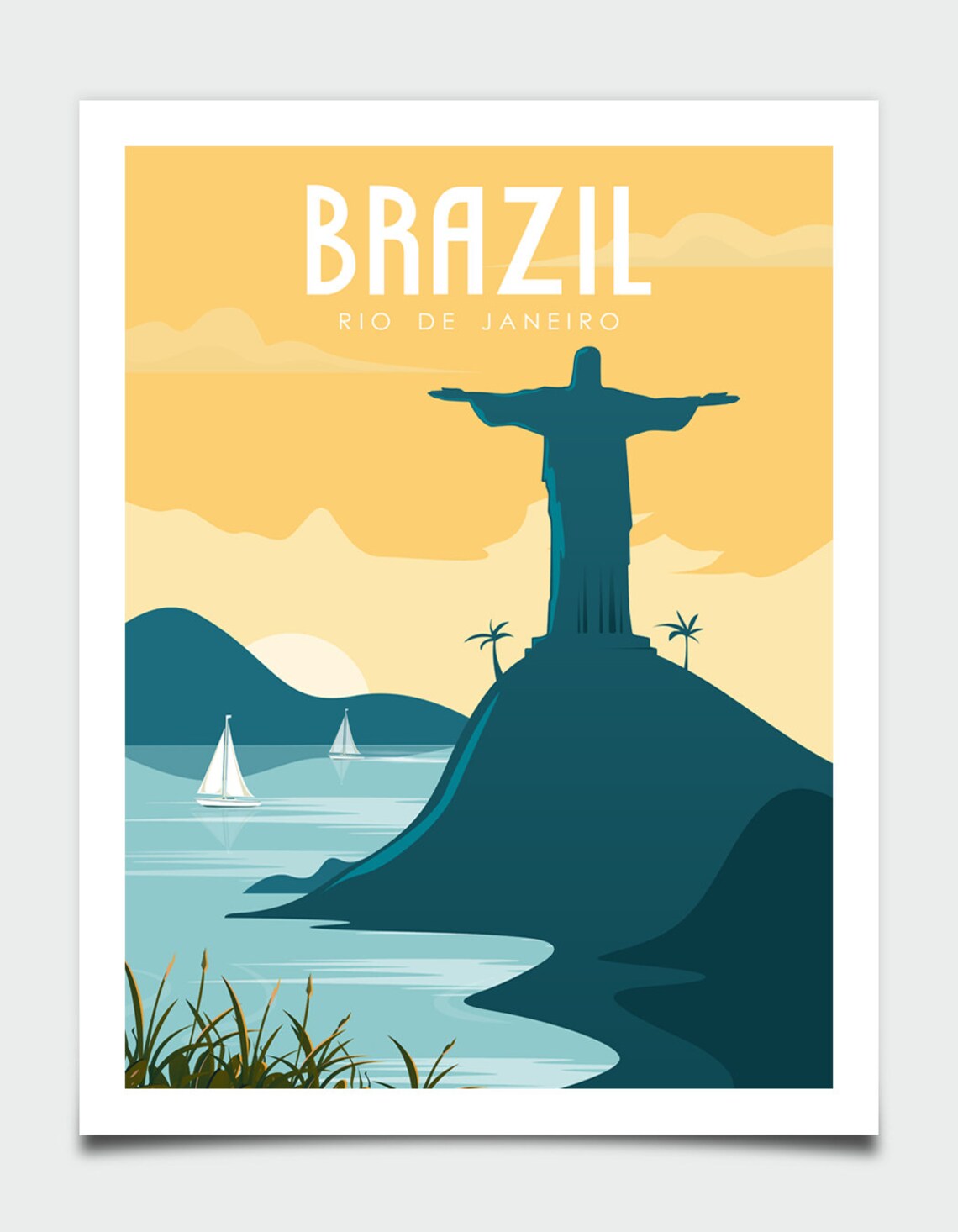 Brazil Travel Poster, Rio De Janeiro Wall Art - Image 3