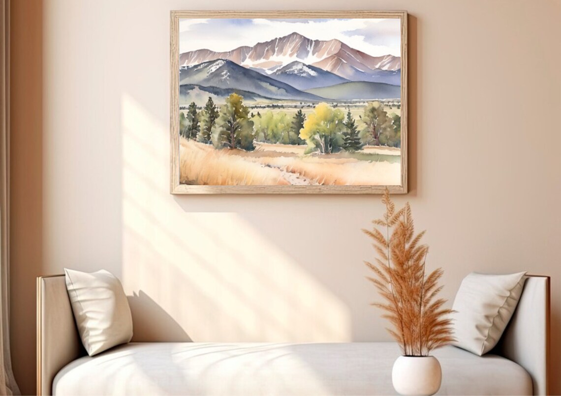 Mount Morrison, Colorado Watercolor Art Print - Image 5