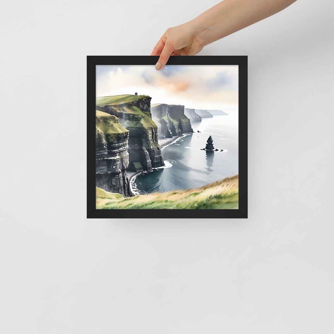Cliffs of Moher Ireland Watercolor Atlantic Coastal Landscape Poster - Image 5