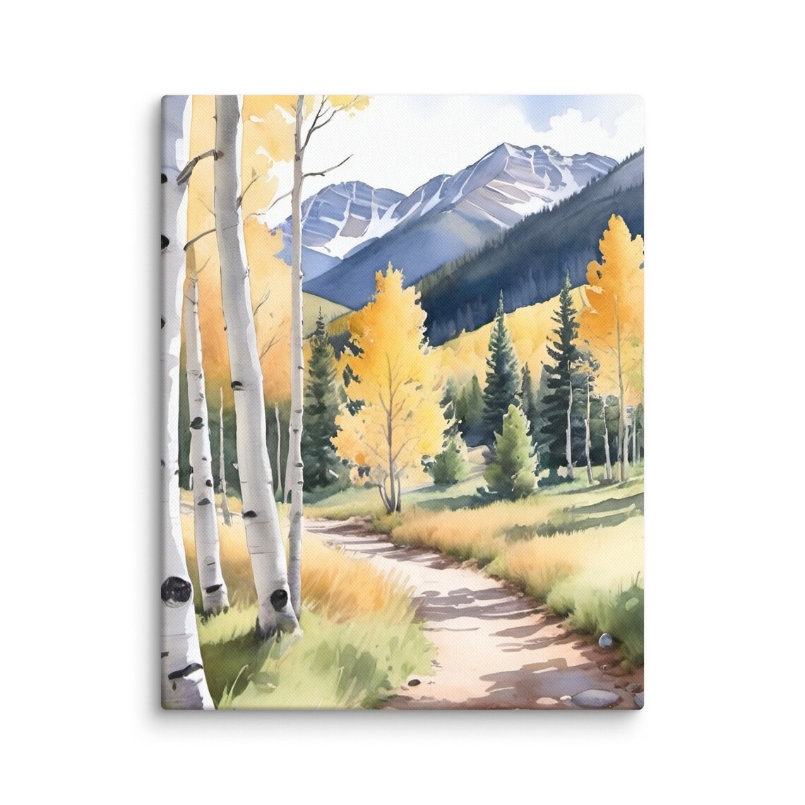 Aspen Watercolor Art Print, Colorado Mountain Landscape - Image 5