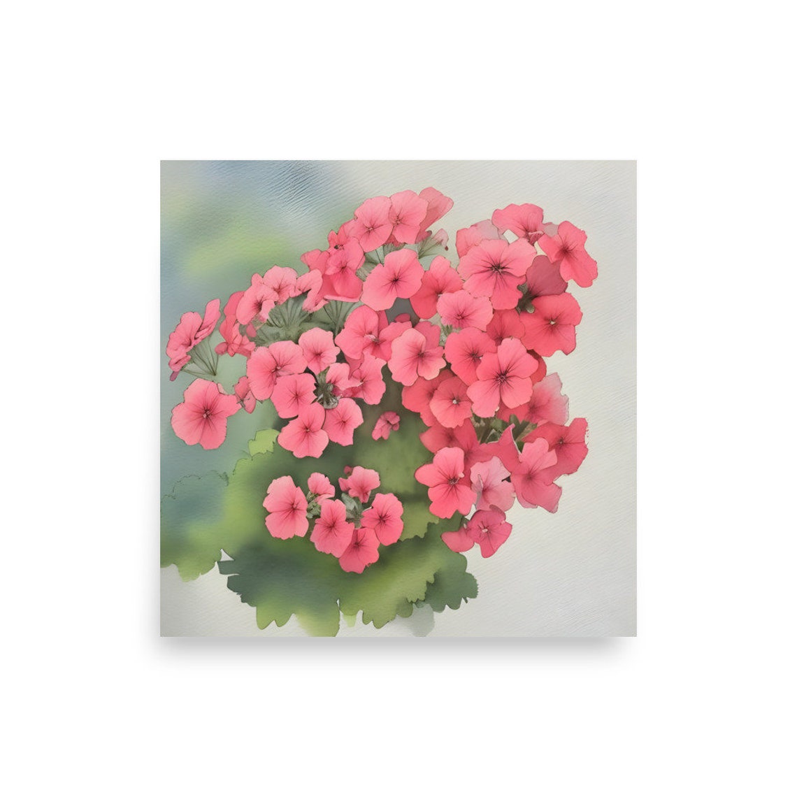 Geranium Watercolor Painting Pink Flowerart Print Geranium Wall Art Botanical Print Flowers Watercolor Art Floral Art Print Flowers Print - Image 5