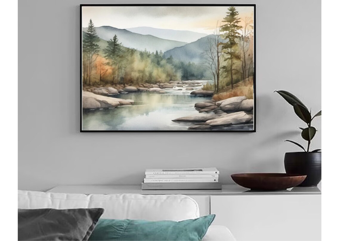 Great Smoky Mountains National Park Watercolor Travel Poster - Image 5