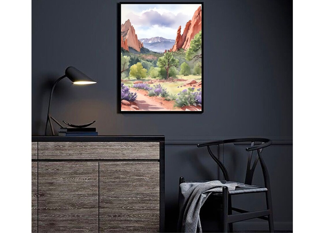 Garden Of Gods Watercolor Art Print, Colorado - Image 3