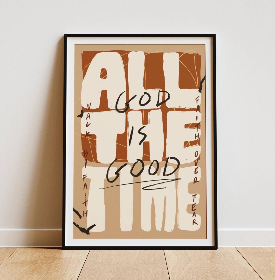 God Is Good All The Time Fall Christian Art Print - Image 3
