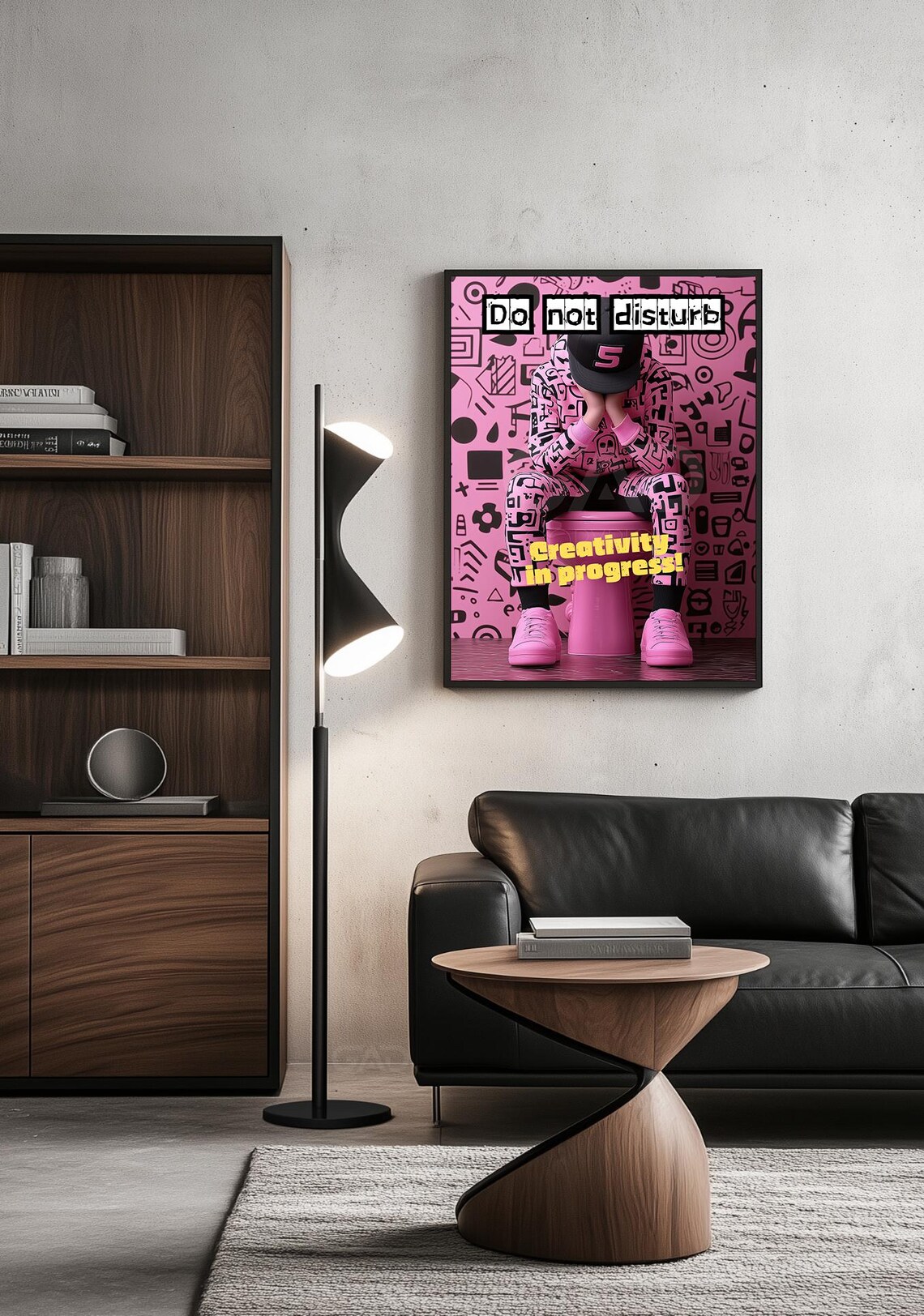 Do Not Disturb Creativity In Progress, Funny Poster - Image 2