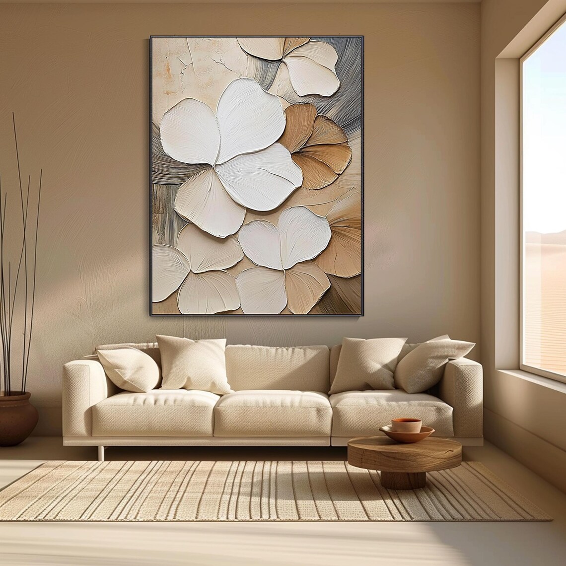 Abstract Floral Oil Painting, Modern Decor Art Print - Image 3