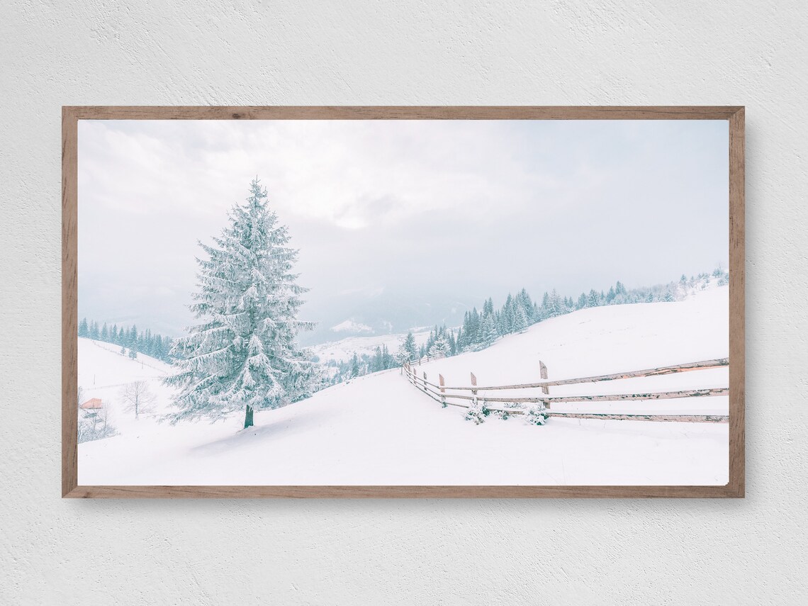 Winter Wonderland Christmas TV Art, Holiday Poster